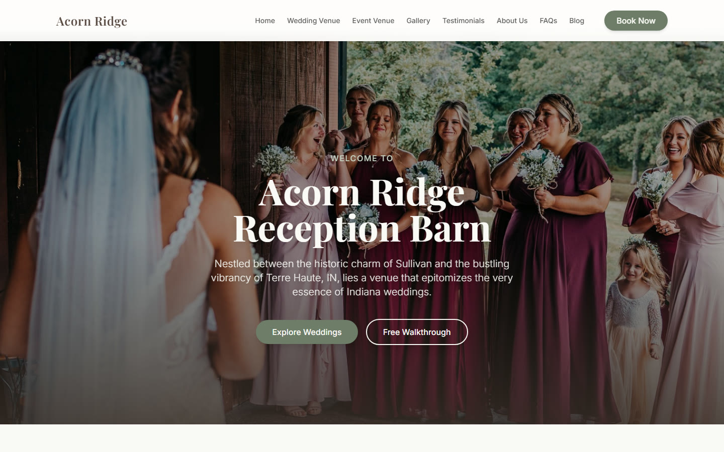 Acorn Ridge Reception Barn — homepage