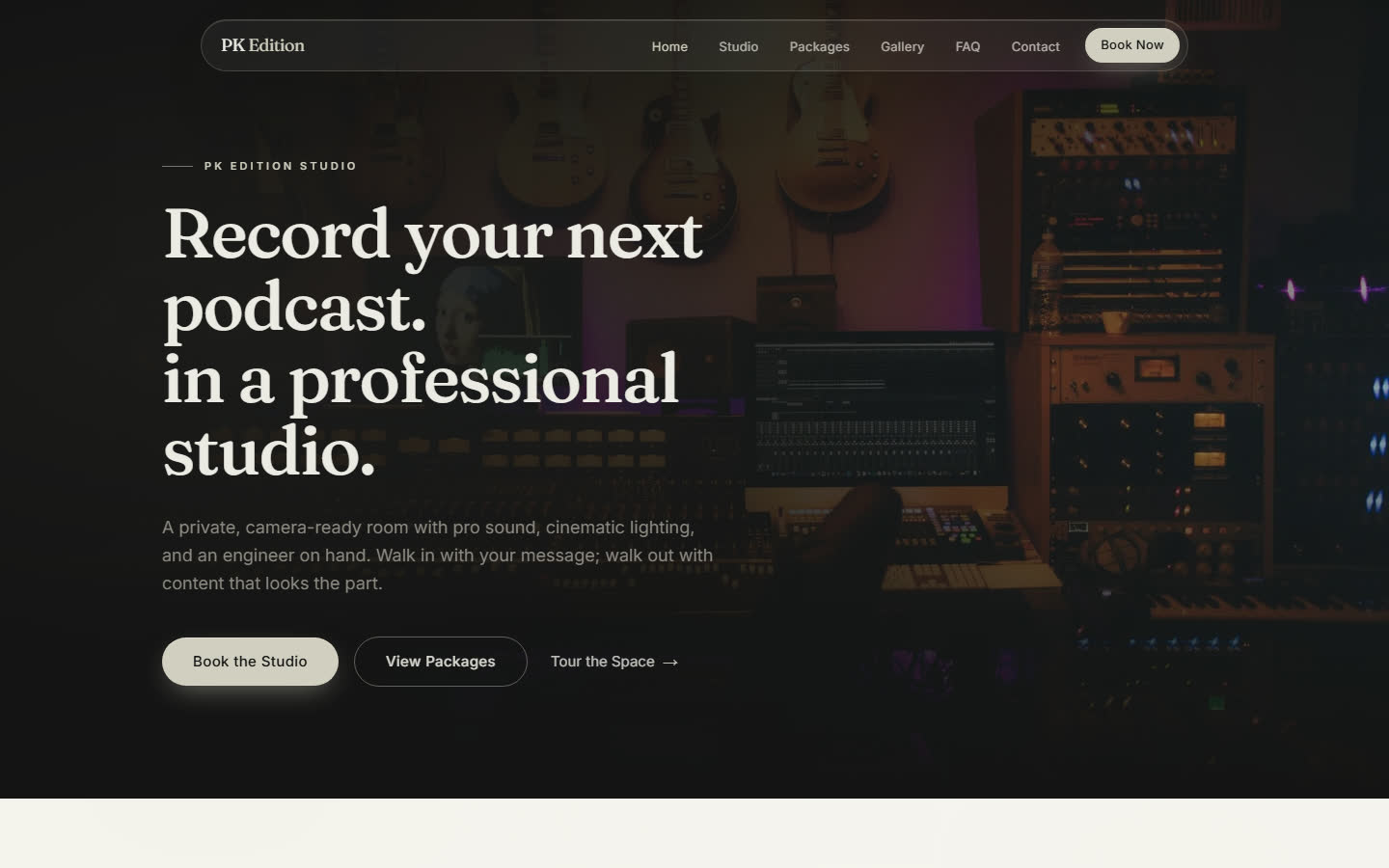 PK Edition Studio — homepage